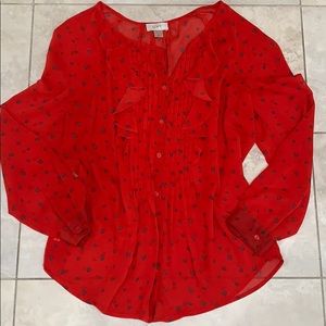 Heart printed blouse